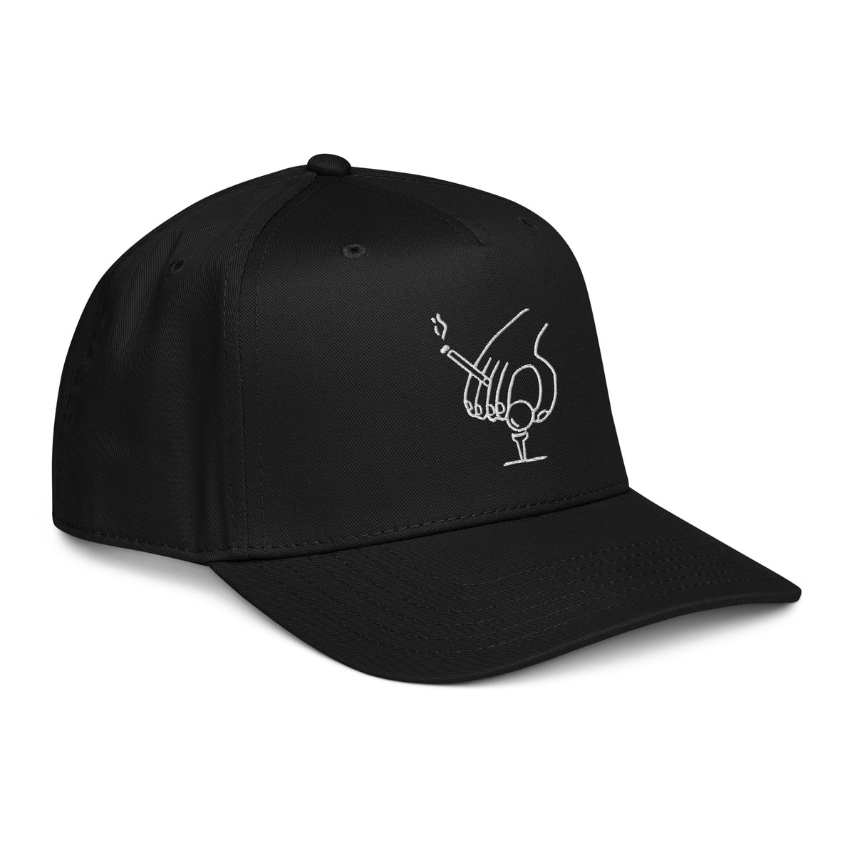 Smoke the Ball black 5-panel cap by Bunkersand