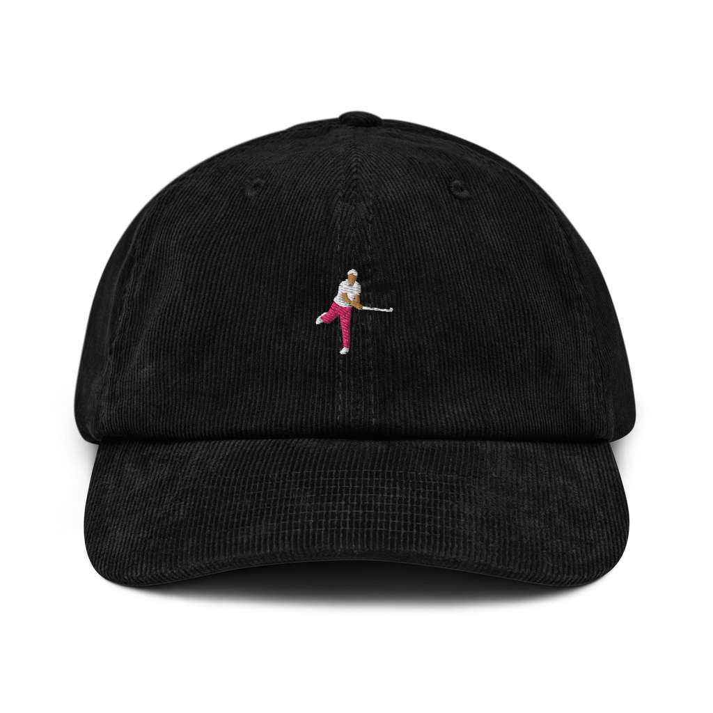 Manchester Pink Polo corduroy golf cap by Bunkersand