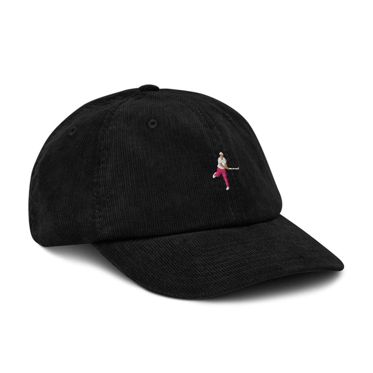 Manchester Pink Polo corduroy golf cap by Bunkersand