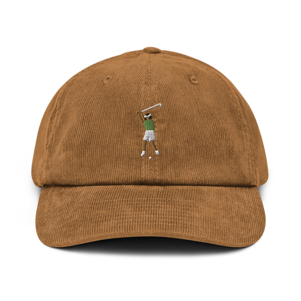 Manchester Follow Through corduroy golf cap by Bunkersand