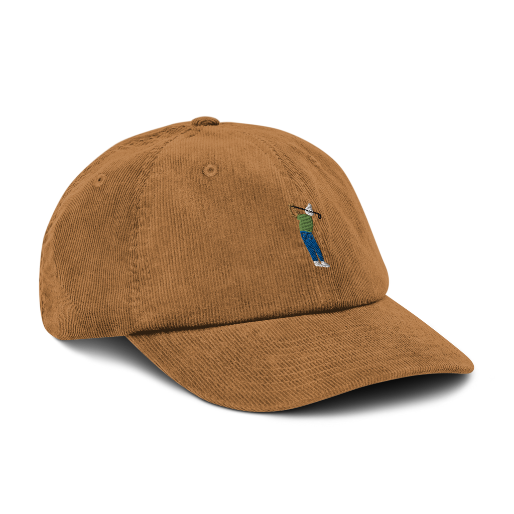 Manchester Weekend Hacker corduroy golf cap by Bunkersand