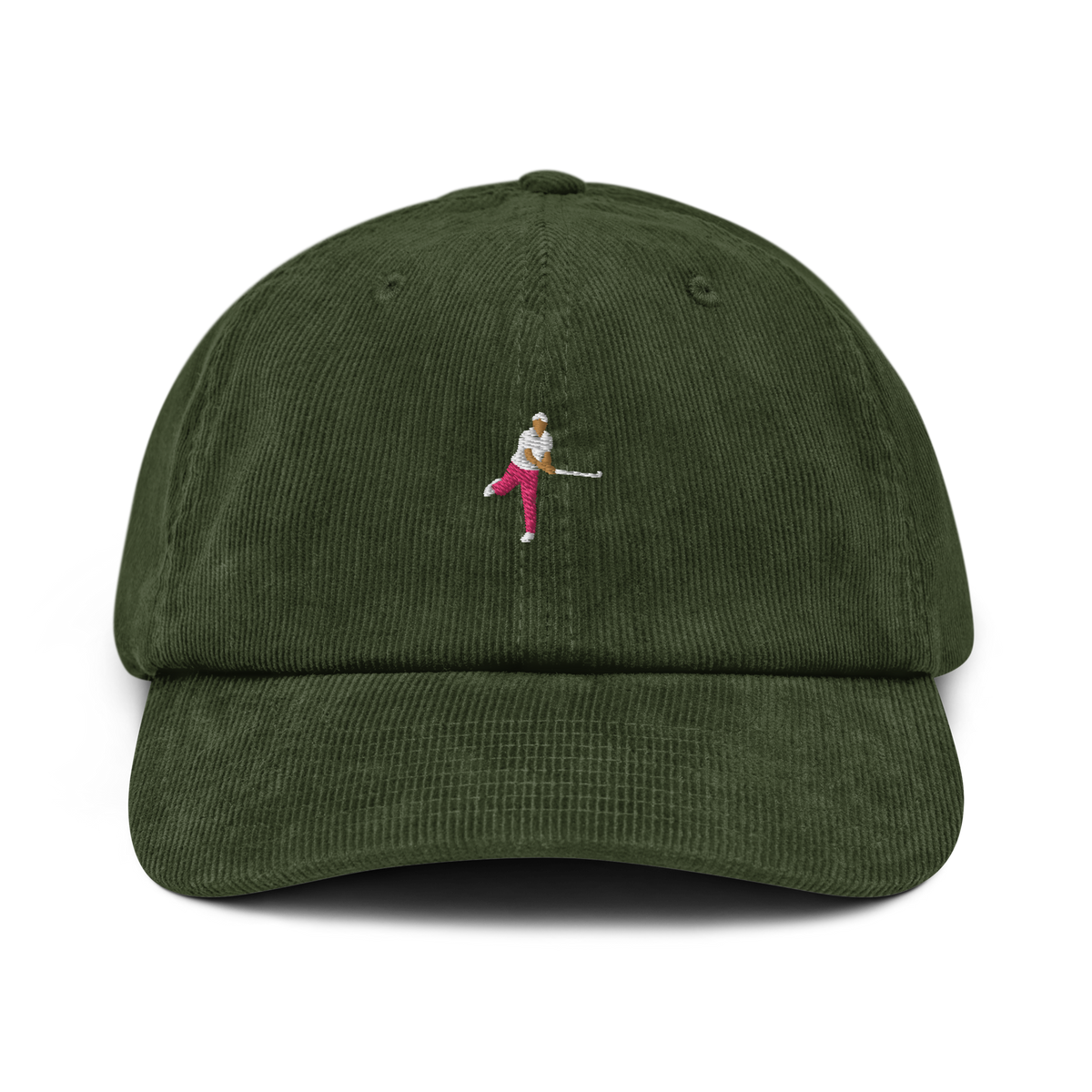Manchester Pink Polo corduroy golf cap by Bunkersand