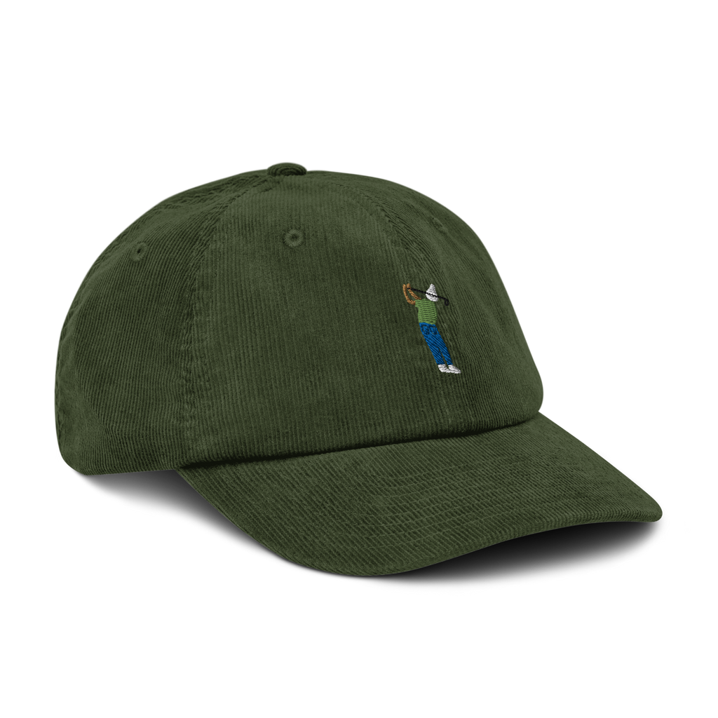 Manchester Weekend Hacker corduroy golf cap by Bunkersand