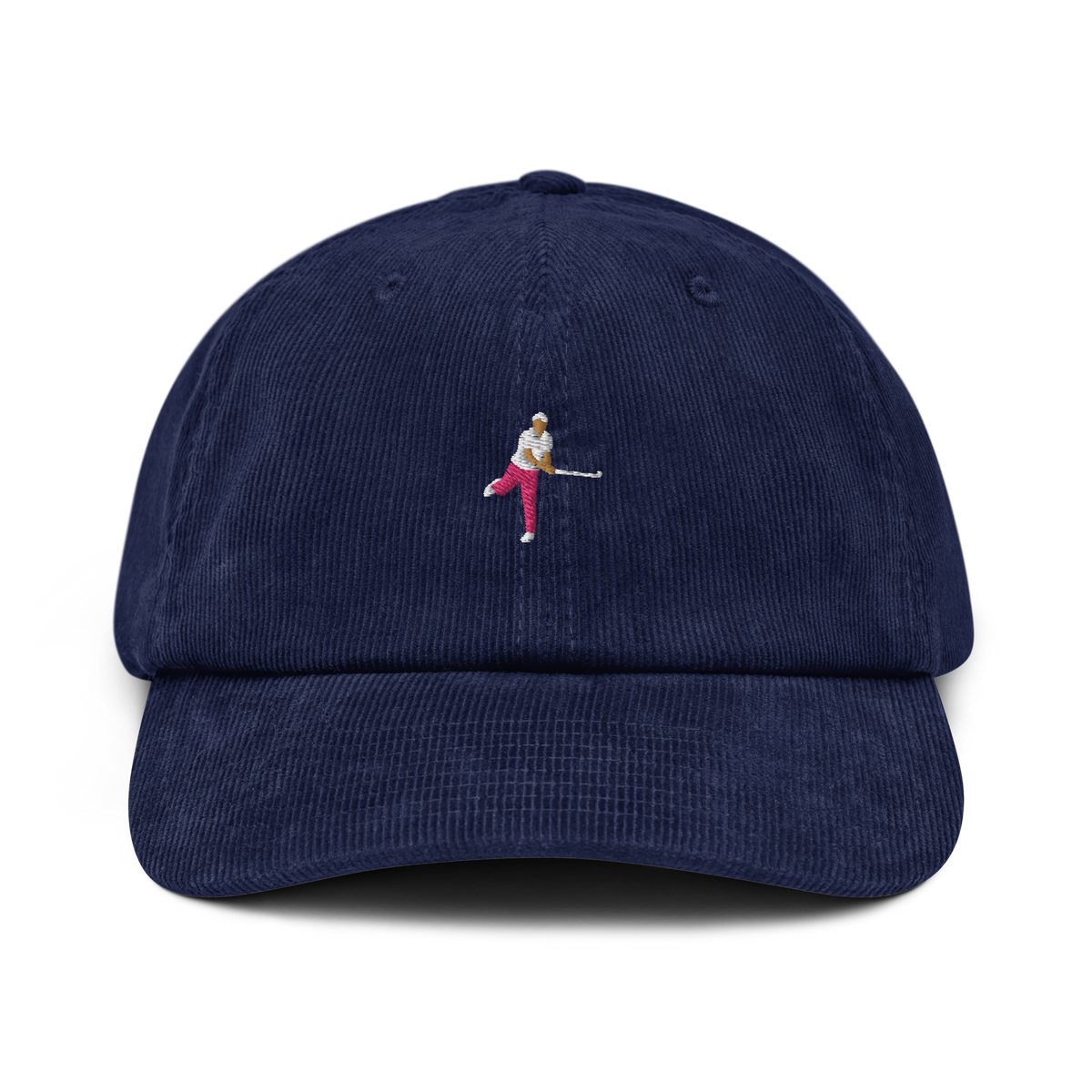 Manchester Pink Polo corduroy golf cap by Bunkersand