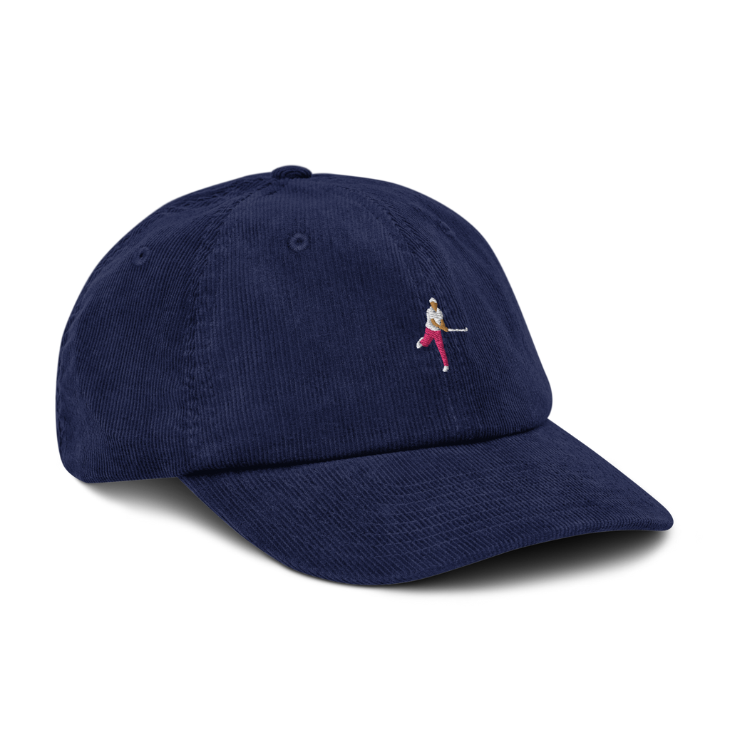 Manchester Pink Polo corduroy golf cap by Bunkersand