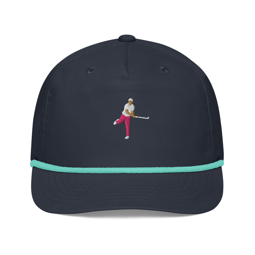 Ropes Pink Polo rope golf cap by Bunkersand