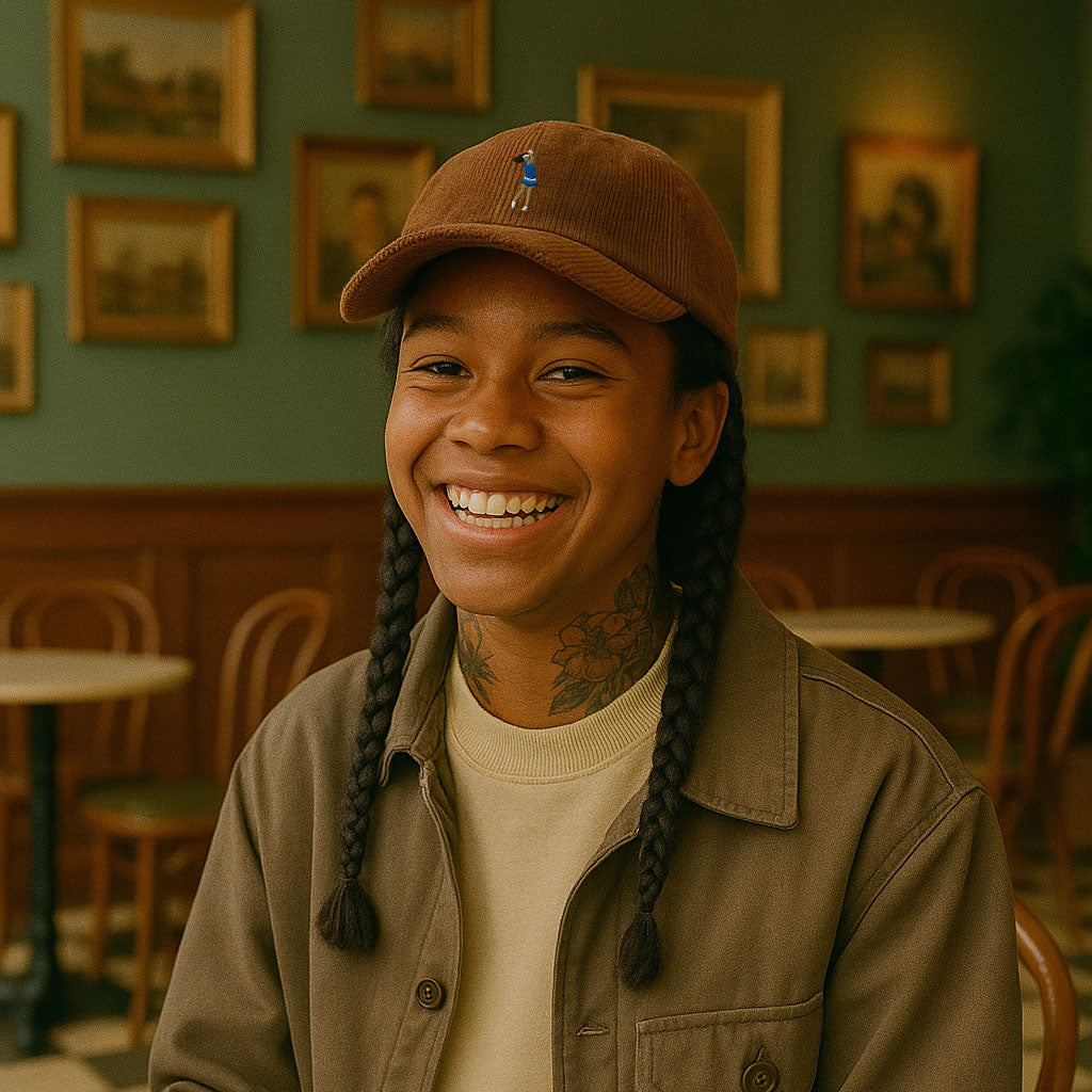 Manchester Blue Monday corduroy golf cap by Bunkersand